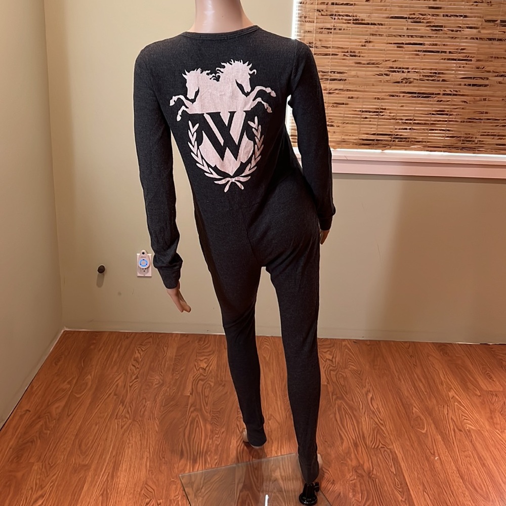 Wildfox Gray Onesie With Wildfox Horse Logo On Back & Wildfox On Front Size L